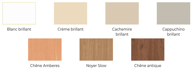 Couleurs et décors bois disponibles pour les cuisines